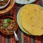 cornmeal tortillas with pico de gallo