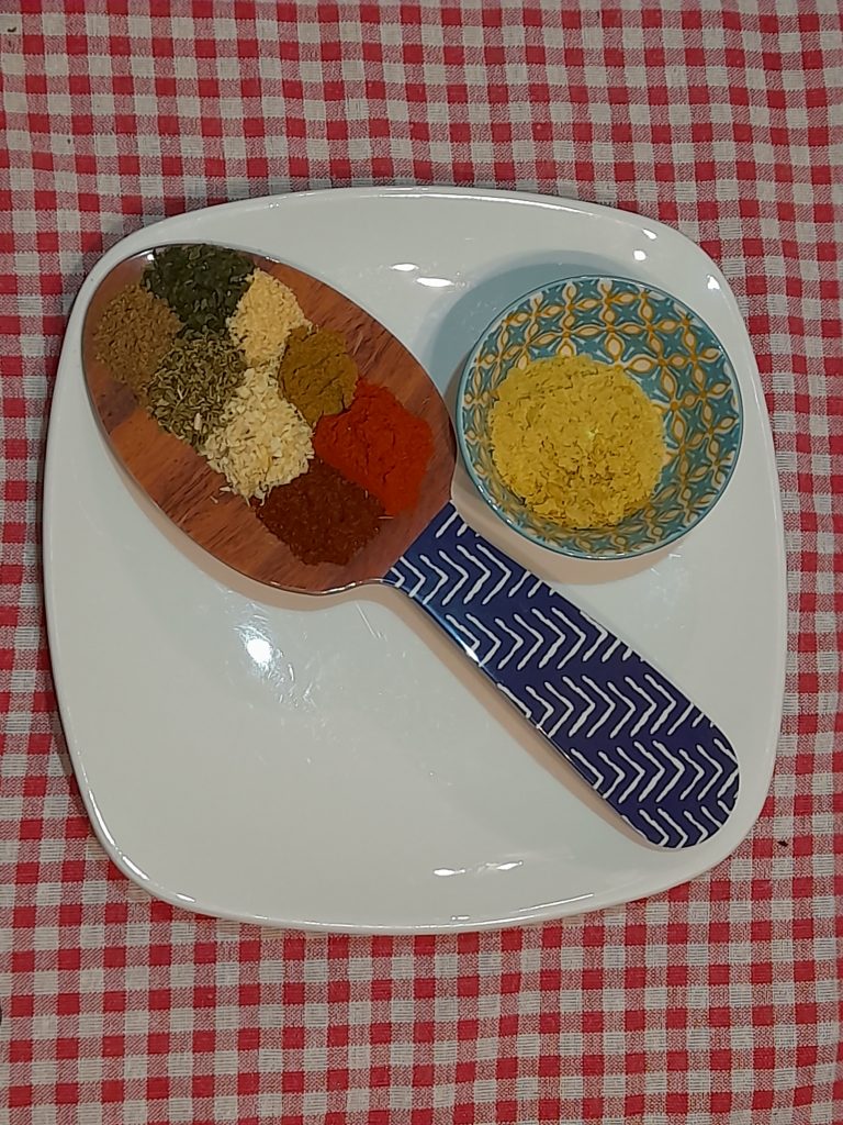 mixed spices on a plate