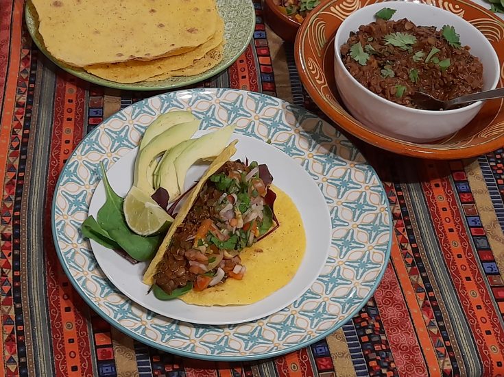 smoky lentil tacos